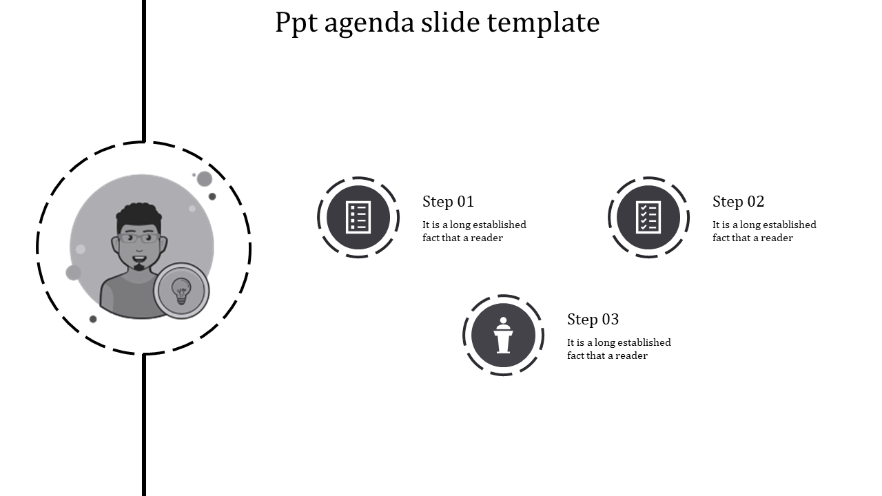 Attractive PowerPoint Agenda Template Presentation